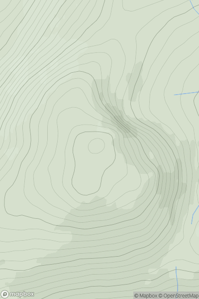 Thumbnail image for Carn Dearg [Glen Albyn and the Monadh Liath] [NN349966] showing contour plot for surrounding peak